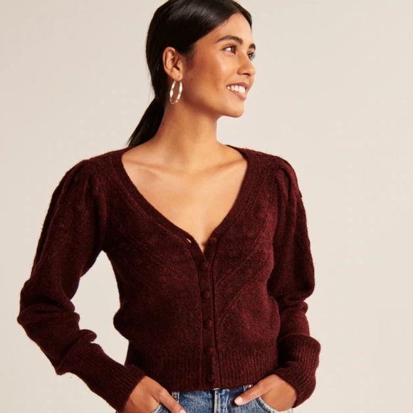 Abercrombie u0026 Fitch | Sweaters | Abercrombie Fitch Cropped Bobble Cardigan  | Poshmark